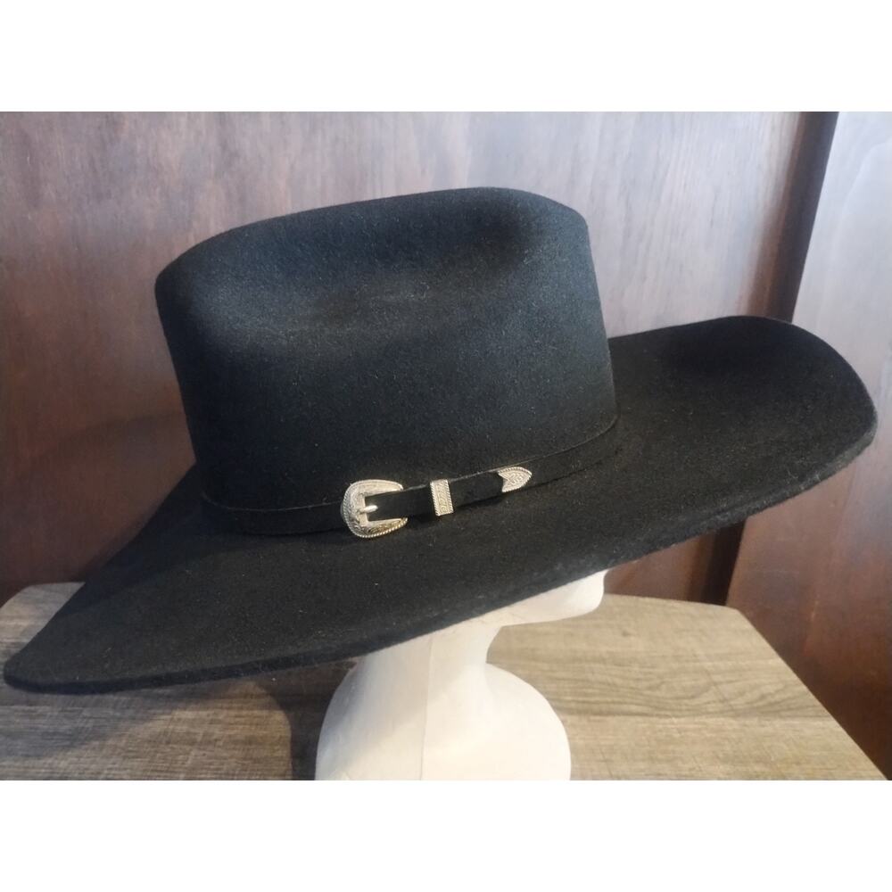 Charlie 1 Horse Black Cowboy Hat Leather Band 8x Beaver Felt Cordera USA 7 1/8